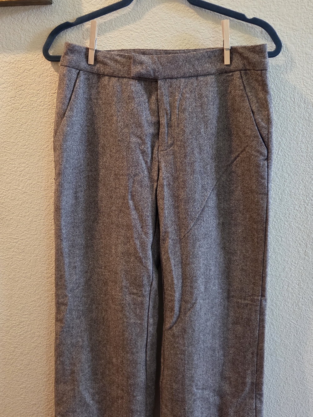 John Galt (Brandy Melville) brown tweed wide-leg trousers (size OS) 0-4 - Picture 2 of 5